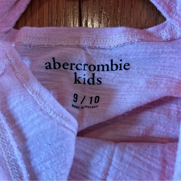 Lot Of 4 Abercrombie Kids Sleeveless Logo Tank Top Girl Sz 9/10 Pink Navy TieDye - Picture 3 of 11